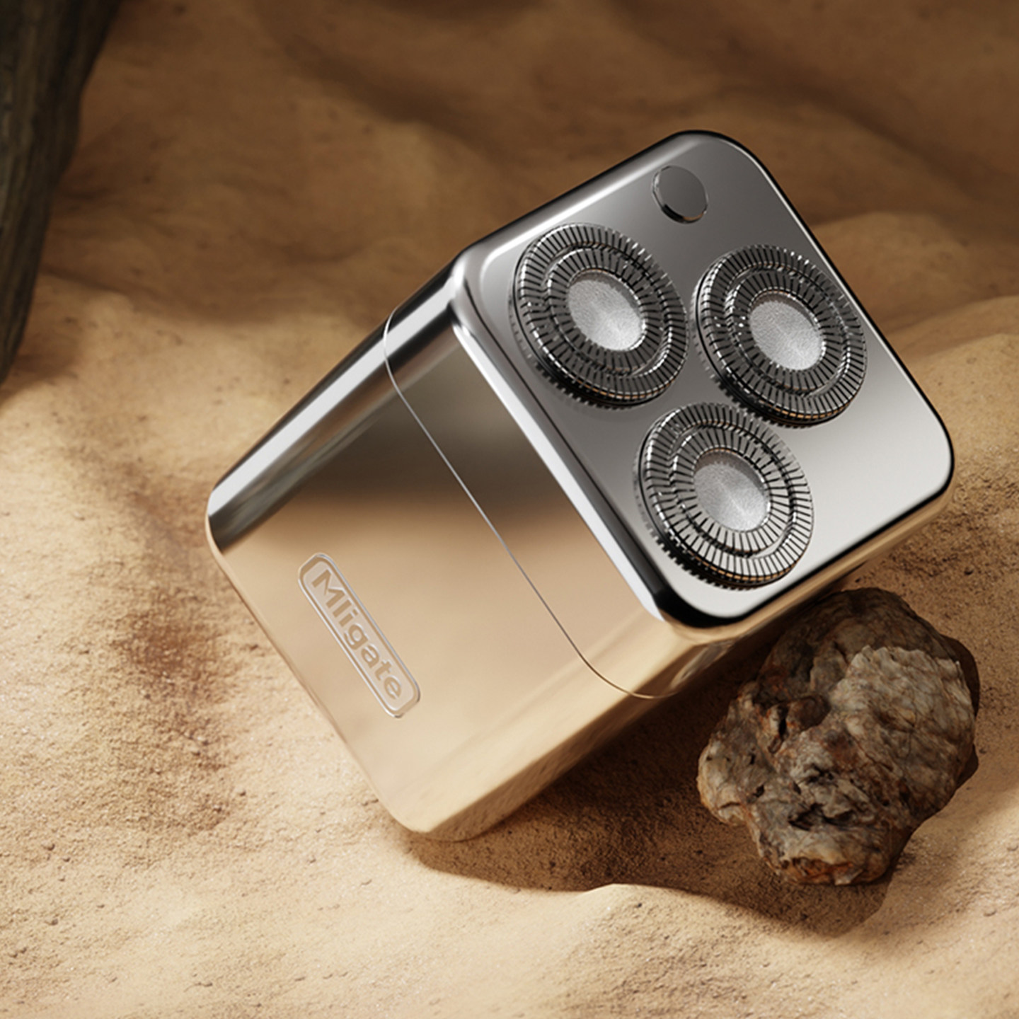 FIZOO/飞伞小魔方便携电动剃须刀三刀头剃胡刀男士出差迷你刮胡刀