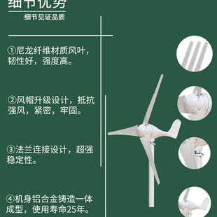 太阳能互补路灯景观 风力发电机控制器小型家用船舶车载永磁S款