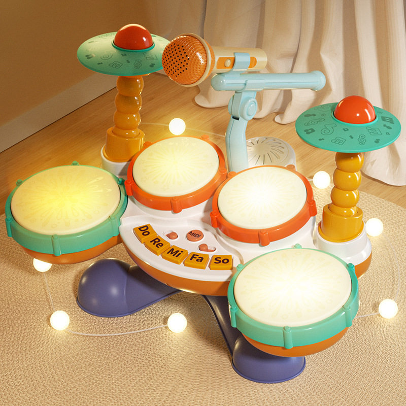宝宝架子鼓儿童玩具1一3岁婴幼儿小男孩打鼓多功能爵士鼓生日礼物