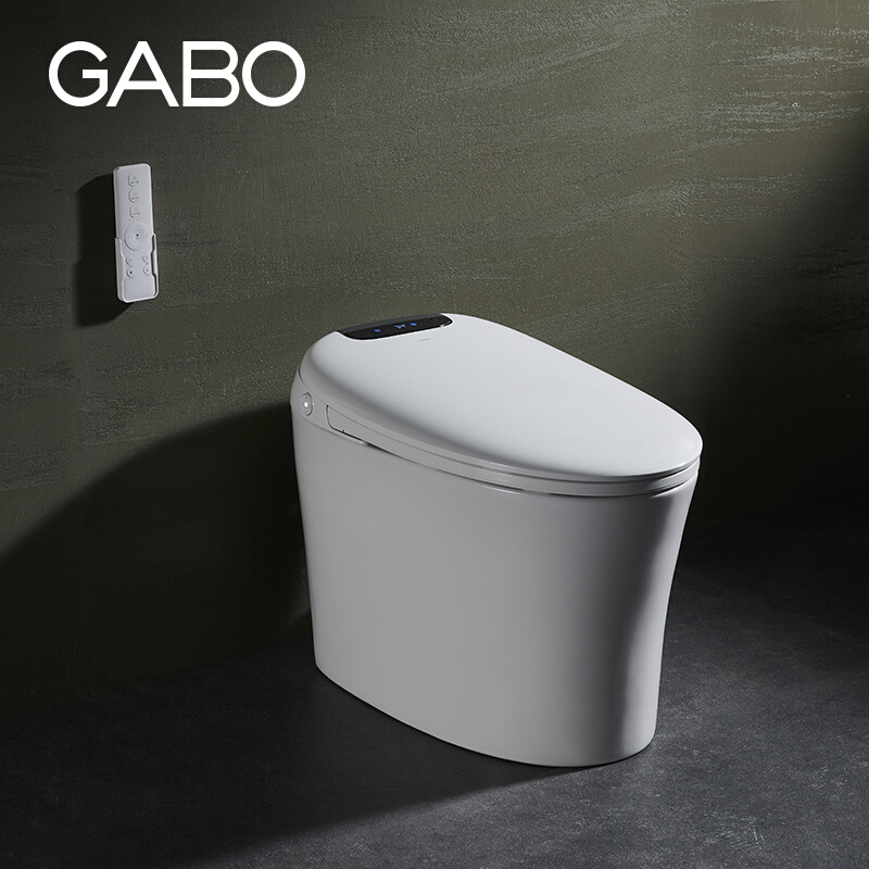 观博GABO 家用陶瓷智能马桶坐便器虹吸式地排水卫生间座便器10048 家装主材 一体智能坐便器 原图主图