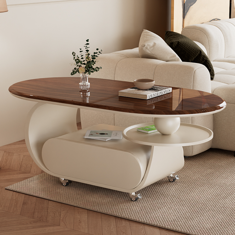 奶油风简易茶几泡茶一体客厅家用