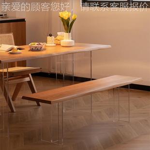 北现欧亚力悬浮长条YN0108凳代简子约樱桃木长凳原木换鞋 凳克实木