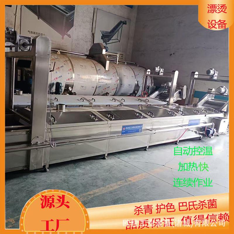 西蓝花漂烫机 新款蔬菜杀青全套生产线 全自动鱿鱼圈漂烫设备