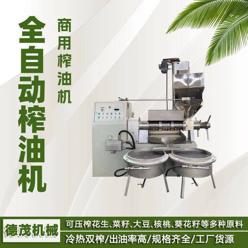 全自动花生芝麻榨油机小型家用菜籽食用油炸油机器设备商用榨油机