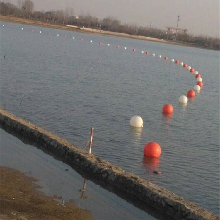 景区皮划艇赛道浮球 水上赛事警戒线浮漂 聚乙烯浮球