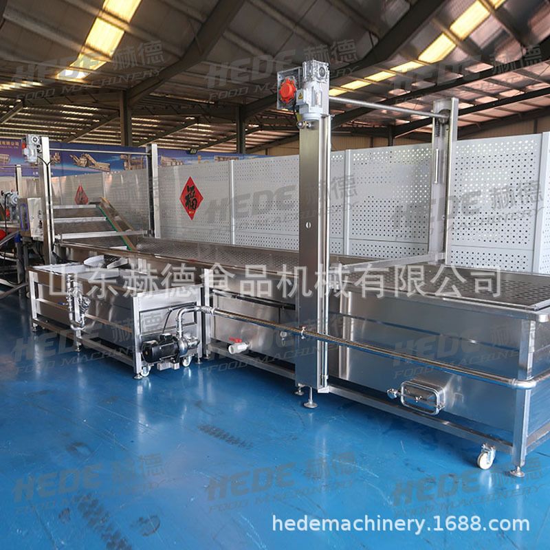 喷淋式鱿鱼缓化流水线 大型净菜加工流水线设备 鸡爪冻盘解冻机