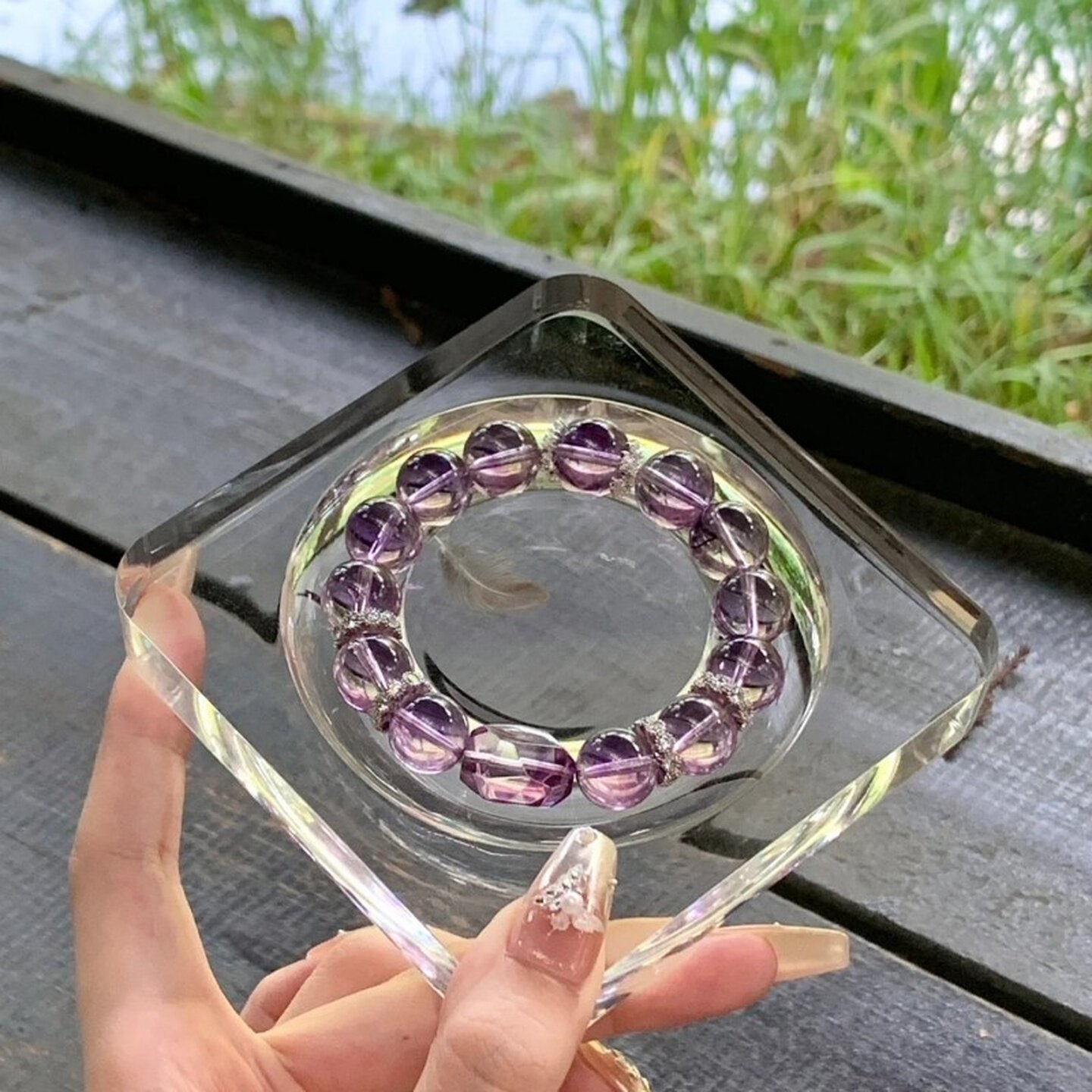 亚克力水晶串珠托盘透明串珠盘项链首饰品手链diy手串设计展道具
