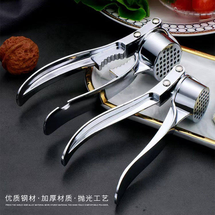 特大号压蒜器蒜泥器蒜夹子多功能锌合金不锈钢手动拉式打蒜器