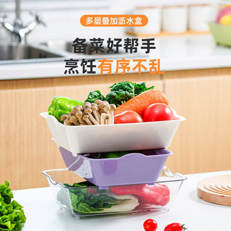 洗菜盆沥水篮家用厨房双层洗水果蔬菜篮子漏网滤水篮淘菜盆,家装主材,沥水篮,淘宝优惠券,粉丝福利购,淘宝优惠卷
