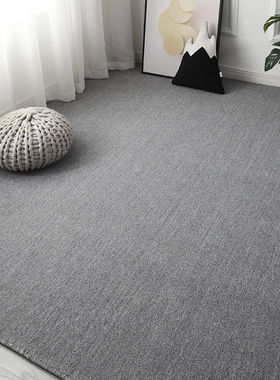 ins风蓝色地毯满铺拍照纯色客厅卧室房间全铺圆形全屋大面积地垫