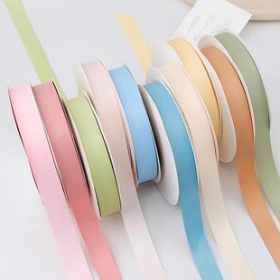 消光棉丝带花束双面涤纶带加厚哑光缎带鲜花蛋糕包装花艺花店材料