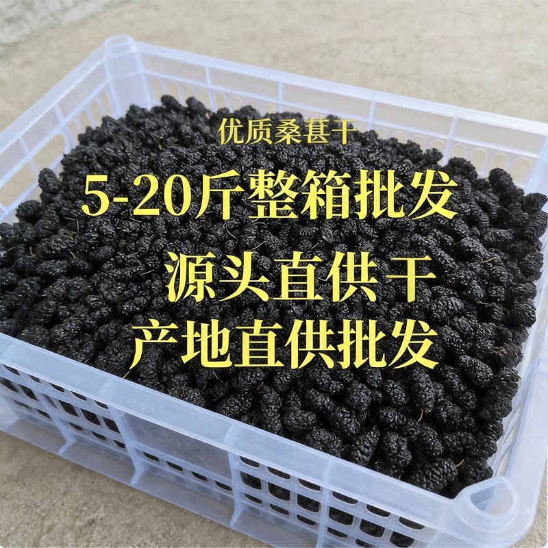 5-20斤桑葚干无沙桑甚干500g泡水泡酒零吃干净黑桑椹精选包邮