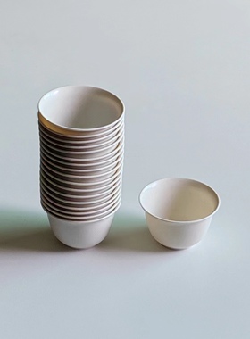 稻壳纤维一次性茶杯家用加厚环保60ML茶水酒杯高档一次性塑料杯