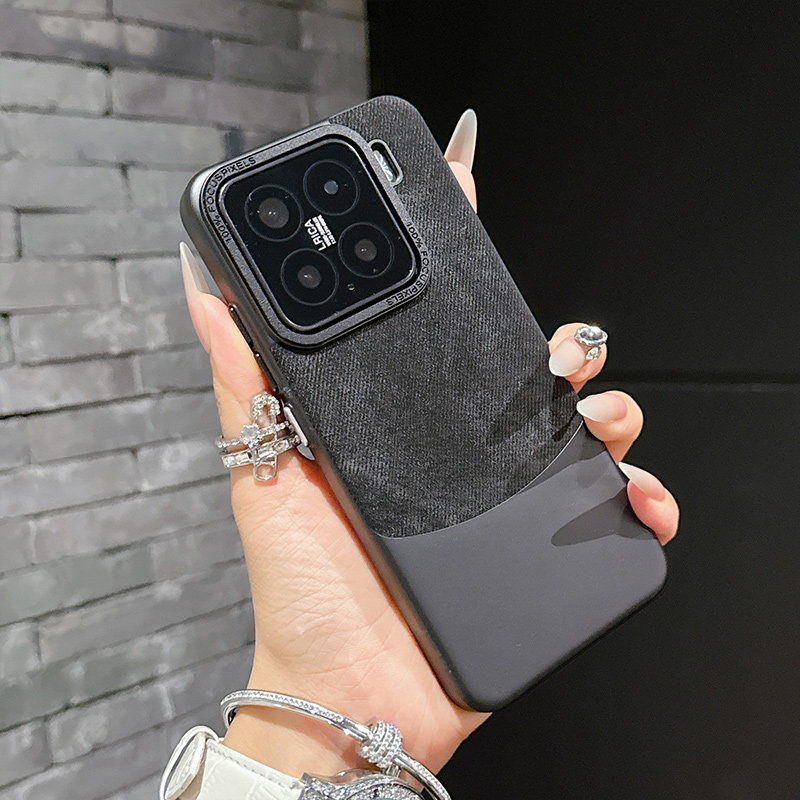 创意双拼撞色适用小米15手机壳新款法兰绒布高级感mi15pro金属按键镜头框小米14全包保护套13轻薄防摔男女生