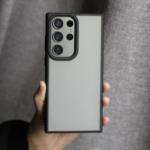 高级轻奢风适用三星s26手机壳新款磨砂抗指纹s24ultra/s23+透明s25ultra全包气囊防摔s24plus硅胶软边硬外壳