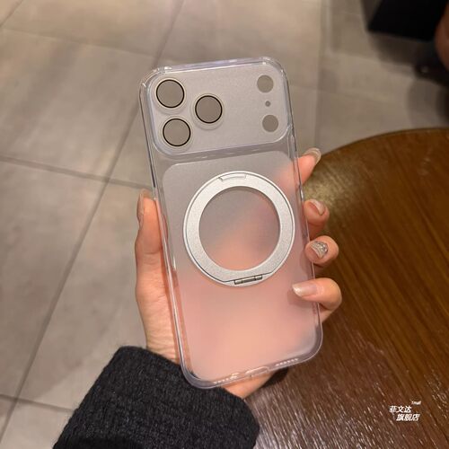 360°旋转磁吸支架适用苹果17promax手机壳iPhone16新款镜头膜全包15plus磨砂14防摔13保护套12pm高级感男女