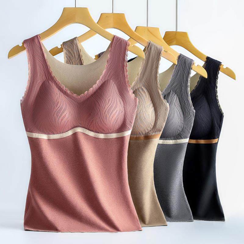 无痕德绒保暖背心女士带胸垫免穿文胸加绒加厚内搭打底衫保暖内衣,女士内衣/男士内衣/家居服,保暖背心,淘宝优惠券,粉丝福利购,淘宝优惠卷