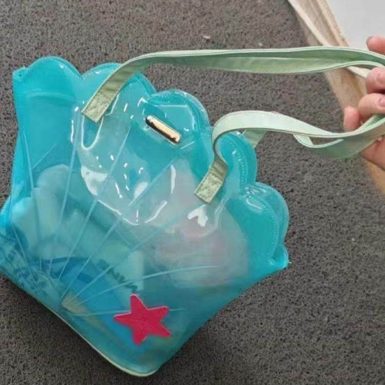 pvc贝壳单肩包夏季新款小众ins高颜值透明可爱少女外出旅行手提包,箱包皮具/热销女包/男包,通用款女包,淘宝优惠券,粉丝福利购,淘宝优惠卷