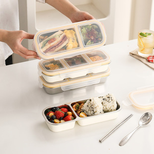 Bento Box Quantitative Packaging Lunch Box Stainless Steel