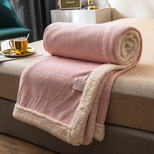 毛毯被子加厚冬季 保暖p单人小午睡盖毯珊瑚绒毯子法兰绒沙发垫床