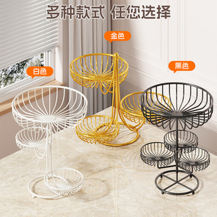 水果篮置物架家用客厅茶几桌面水果盘收纳架多层水果零食摆放盘子