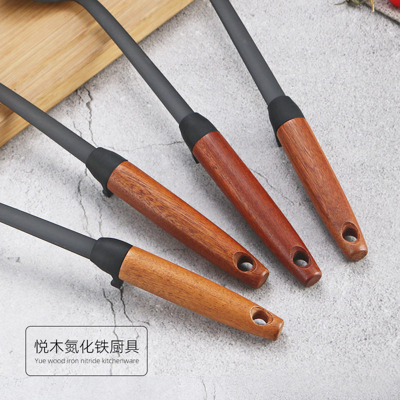 辉晟铁勺铲套件木把炒菜