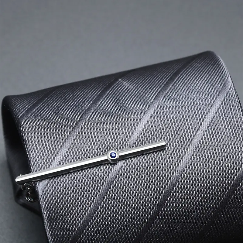 枪色简约男士领带夹正装夹子商务领夹高档领带别针女固定针