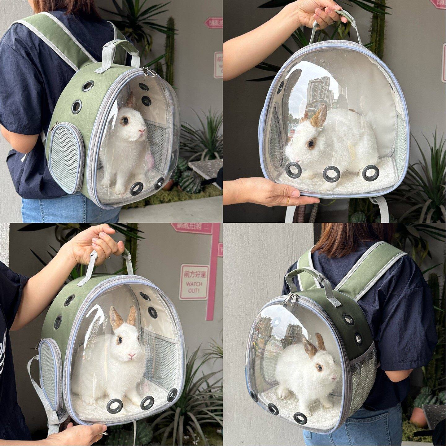 兔子外出包荷兰猪宠物兔透气外带便携笼仓鼠龙猫双肩包侏儒兔背包