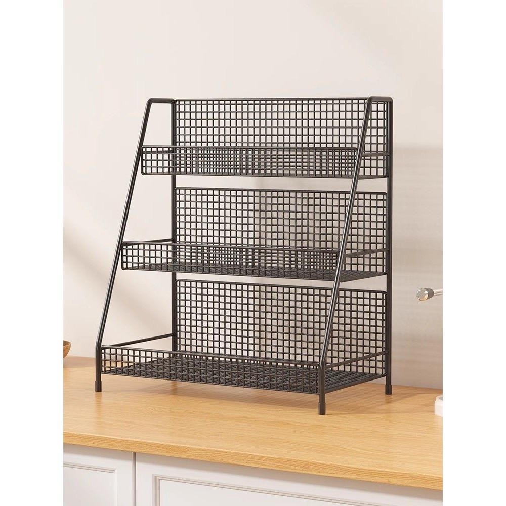 桌面置物架餐桌上零食架客厅水杯架子厨房台面调料多层杯子收纳架