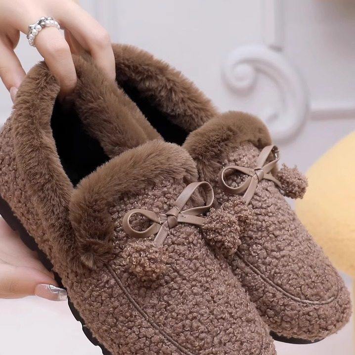 冬季老北京布鞋软底加绒毛毛鞋平底懒人休闲防滑女士时尚豆豆棉鞋,女鞋,乐福鞋（豆豆鞋）,淘宝优惠券,粉丝福利购,淘宝优惠卷