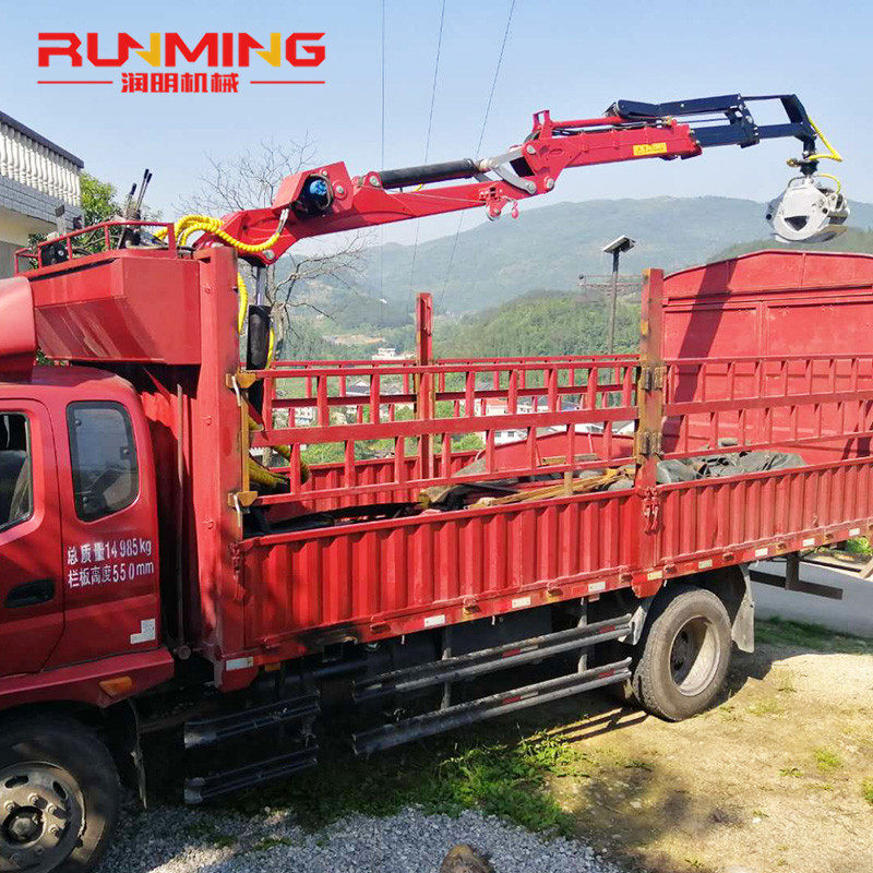 0米两节伸缩臂抓木机360度旋转抓木头抓竹子伸缩臂全液压抓草机