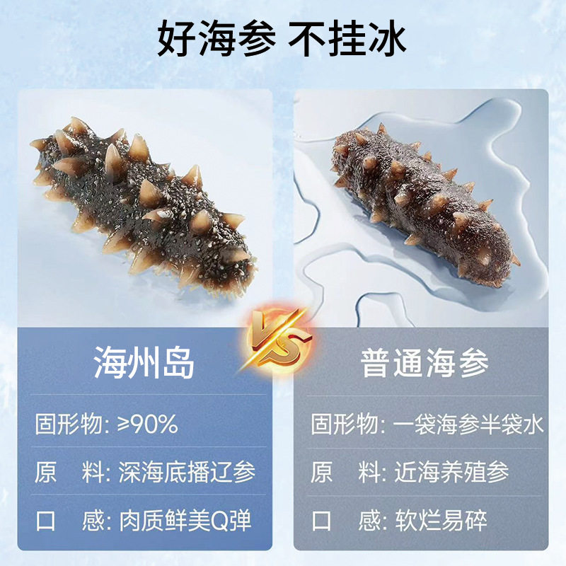 工厂直供 大连即食海参辽参鲜食野生高压包邮礼盒装电商