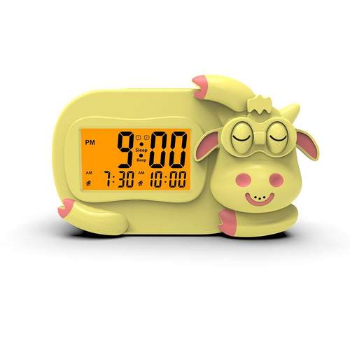 2025年升级款儿童睡眠训练钟牛卡通电子数字闹钟学生钟儿童锁时钟