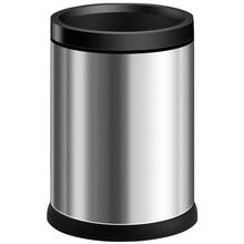 不锈钢垃圾桶开口垃圾桶家用卫生间用垃圾桶无盖厨房8818