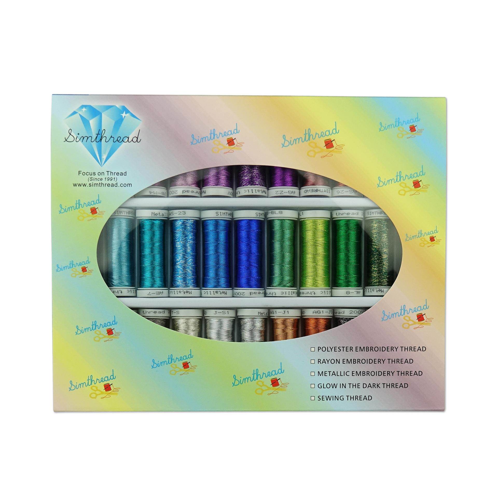 2色200码金属质感绣线金银线机器绣花线法式绣花线