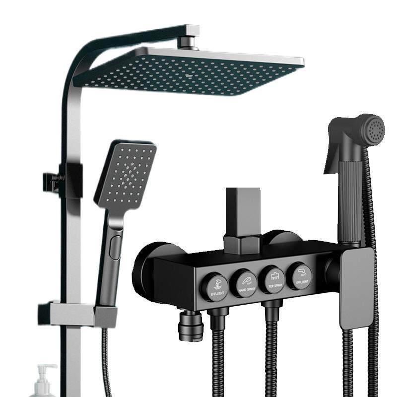 枪灰恒温数显淋浴花洒套装家用全铜淋雨器一整套卫浴工厂