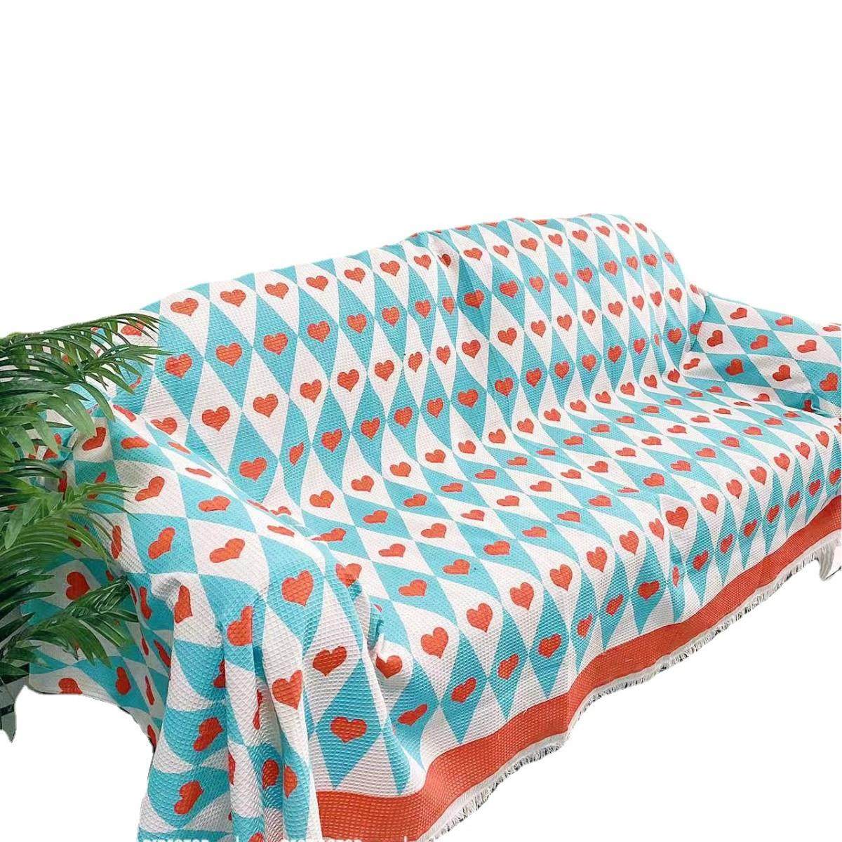 2023新款ins风沙发盖巾四季通用爱心沙发巾防尘套罩,居家布艺,沙发套,淘宝优惠券,粉丝福利购,淘宝优惠卷