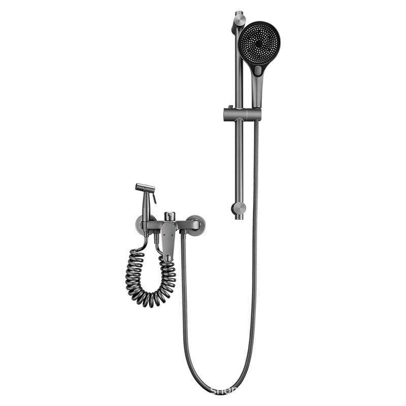 淋浴花洒套装无顶喷浴室全铜简易分体式增压淋浴器带喷枪一整全套