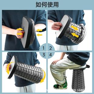 妙欧方凳子伸缩折叠凳加灰色背便携可调节户外钓鱼椅子小马扎