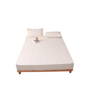 简约纯棉夹棉防水床笠纯色床垫保护套家用酒店民宿隔脏床笠全棉