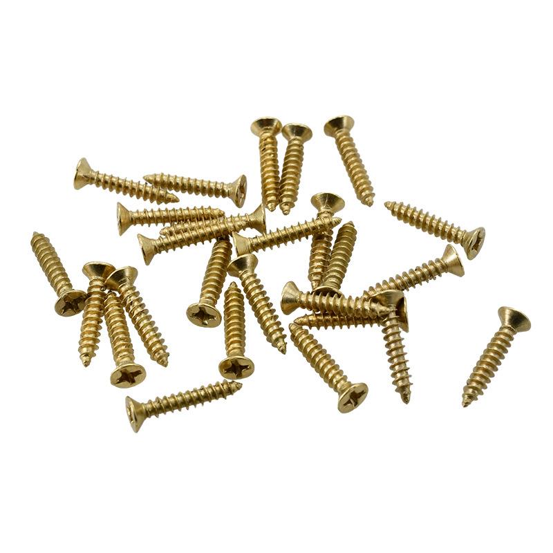 厂碳家直销镀色金家具实木沉头自攻螺牙丝M2-M4钢十字平头粗螺钉
