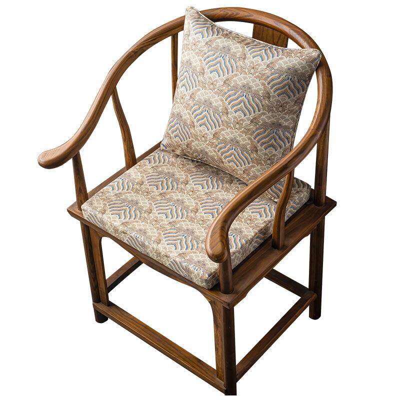 无溶剂皮革中式方形椅子坐垫加厚茶桌椅垫新中式海绵实木坐垫防滑