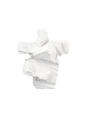 现代简约白色树脂太极人物雕塑摆件玄关书房电视柜样板房家居饰品