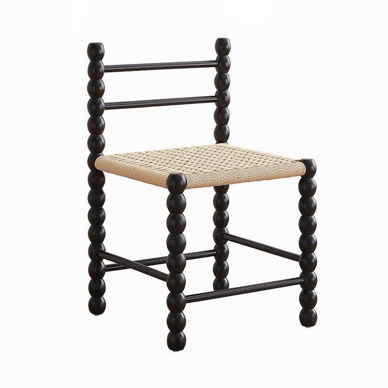 儿童糖葫芦餐中古矮凳复古简约藤编椅子休闲化妆73902椅家凳ins用