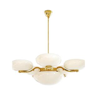 中古吊灯artdeco风格蛋白石黄铜法式客厅主卧室餐厅美式复古灯具