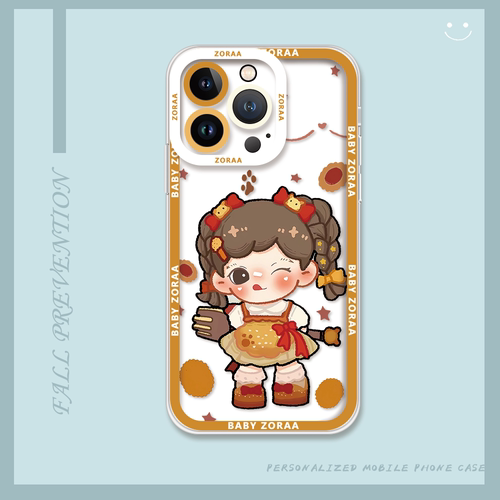 苹果iPhone17Promax zoraa小饼干手机壳透明磨砂硅胶保护套过年壳适用一加ACEPro荣耀Magic4ProvivoX27苹果11