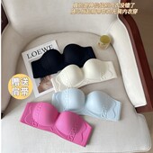 防滑赠送肩带 无钢圈薄款 防滑款 美背两穿防走光面一片式 AB通用