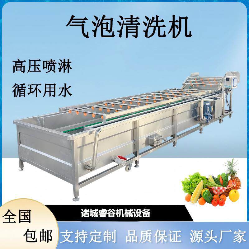 商用气泡清洗机粽子清洗流水线中药材天麻清洗设备净菜加工生产线