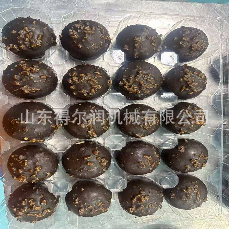 梦龙麻薯巧克力涂层机 可加坚果碎裹涂 低温冷却凝固定型 全自动