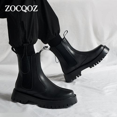 ZOCQOZ高帮马丁靴男切尔西靴男